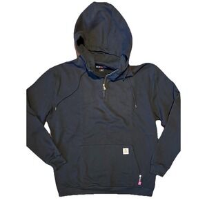 Bocomal Hoodie Mens XL Black FR Flame Resistant 1/4 Zip Cat 2 Kangaroo Pocket